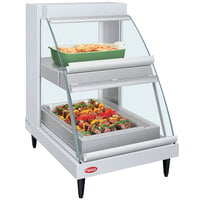 Hatco GRCDH-1PD White 20 inch Glo-Ray Full Service Double Shelf Merchandiser with Humidity Controls - 1110W