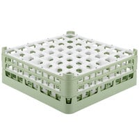 Vollrath 52786 Signature Full-Size Light Green 49-Compartment 6 1/4" Tall Plus Glass Rack