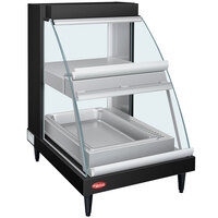 Hatco GRCDH-1PD Black 20 inch Glo-Ray Full Service Double Shelf Merchandiser with Humidity Controls - 1110W