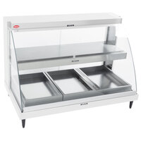 Hatco GRCDH-3PD White 46 inch Glo-Ray Full Service Double Shelf Merchandiser with Humidity Controls - 1960W