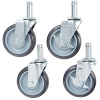 Advance Tabco EC-26 5" Poly Casters for Wire Shelves - 4/Set