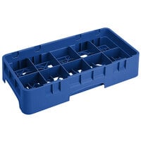 Cambro Camrack 5 1/4" High 10-Compartment Half-Size Glass Rack with 2 Extenders
