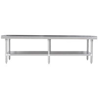 Advance Tabco ES-247 24 inch x 84 inch Stainless Steel Equipment Stand with Stainless Steel Undershelf