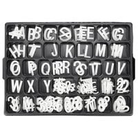 Aarco HFD1.5 1 1/2" Helvetica Universal Single Tab Letter and Number Double Set - 276 Characters
