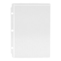 Menu Solutions W206 5 1/2" x 8 1/2" Clear Vinyl Three-Hole Sheet Protector - 25/Pack