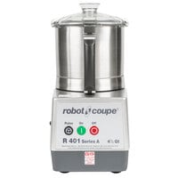 Robot Coupe R401B 4.7 Qt. / 4.5 Liter Stainless Steel Batch Bowl Food Processor - 1 1/2 hp