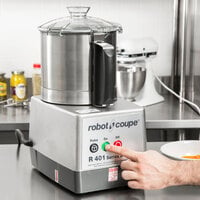 Robot Coupe R401B 4.7 Qt. / 4.5 Liter Stainless Steel Batch Bowl Food Processor - 1 1/2 hp