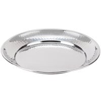 American Metalcraft HMRST1301 13 1/2 inch Round Hammered Stainless Steel Tray