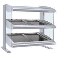 Hatco HZMS-36D White Granite 36" Slanted Double Shelf Heated Zone Merchandiser - 120/208V