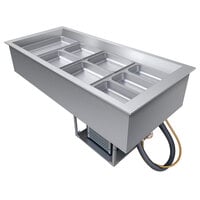 Hatco CWB-4 Four Pan Refrigerated Drop In Cold Food Well with Drain - 120V