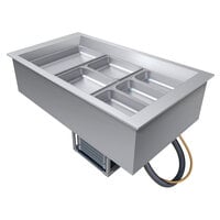 Hatco CWB-3 Three Pan Refrigerated Drop In Cold Food Well with Drain - 120V