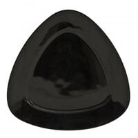 10 Strawberry Street BLK-9TRI 10 1/2 inch Black Triangle Porcelain Luncheon Plate - 24/Case