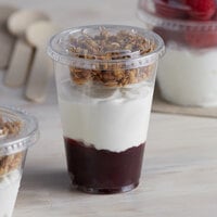 Narrow 10 oz. Parfait Cup with 2 oz. Fabri-Kal Insert and Flat Lid - 100/Pack