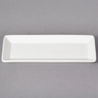 10 Strawberry Street WTR-37REC Whittier 6 3/4 inch x 2 3/4 inch White Rectangular Porcelain Dish - 24/Case