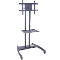 Luxor FP2500 Adjustable Height TV Cart with Shelf for 40" to 60" Screens