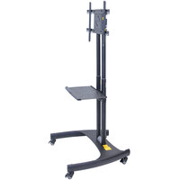 Luxor FP2500 Adjustable Height TV Cart with Shelf for 40 inch to 60 inch Screens