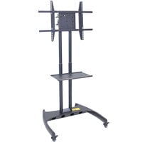 Luxor FP3500 Adjustable Height TV Cart with Shelf and Rotating Mount for 32 inch to 60 inch Screens