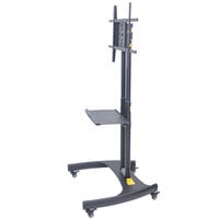Luxor FP3500 Adjustable Height TV Cart with Shelf and Rotating Mount for 32 inch to 60 inch Screens