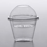 Squat 9 oz. Parfait Cup with 4 oz. Fabri-Kal Insert and Dome Lid - 100/Pack