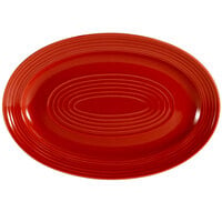 CAC TG-12-R Tango 10 5/8" x 7 3/4" Red Oval Platter - 24/Case