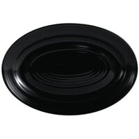 CAC TG-13-BLK Tango 11 3/4 inch x 8 inch Black Oval Platter - 12/Case
