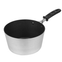Vollrath 69302 Wear-Ever 2.75 Qt. Tapered Non-Stick Aluminum Sauce Pan with SteelCoat x3 and TriVent Black Silicone Handle