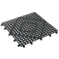 San Jamar VM5280BK-12 Versa-Mat® 12 inch x 12 inch Black Interlocking Bar Matting - 12/Case