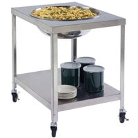 Lakeside 712 Stainless Steel Mobile Mixing Bowl Stand for 30 Qt. Bowl