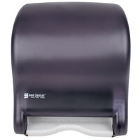 San Jamar T8000TBK Tear-N-Dry Essence Hands Free Roll Towel Dispenser - Black Pearl