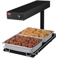 Hatco GRFFB Glo-Ray Black 12 3/8 inch x 24 inch Portable Food Warmer with Heated Base - 120V, 750W
