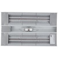 Hatco GRAHL-24D Glo-Ray 24" Aluminum Dual High Wattage Infrared Warmer with 3" Spacer and Toggle Controls - 120/240V, 1120W