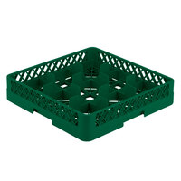 Vollrath TR10 Traex® Full-Size Green 9-Compartment 3 1/4 inch Glass Rack