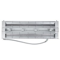 Hatco GRAHL-48D Glo-Ray 48 inch Aluminum Dual High Wattage Infrared Warmer with 3 inch Spacer and Toggle Controls - 120/240V, 2440W