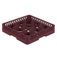 Vollrath TR10 Traex® Full-Size Burgundy 9-Compartment 3 1/4 inch Glass Rack