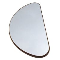 Geneva 283 32 inch Half Round Rimless Mirror Food Display Tray