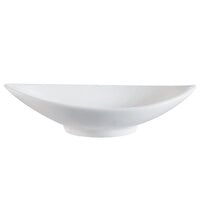 CAC CND-12 Bone White Porcelain Canoe Dish - 12/Case