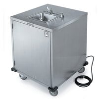Lakeside 9600 Portable Self-Contained Stainless Steel Hand Sink Cart with Cold Water Faucet and Soap Dispenser - 115V