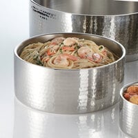 American Metalcraft DWBH10 4.9 Qt. Hammered Double Wall Insulated Stainless Steel Bowl