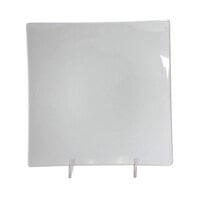 Thunder Group 24012WT Classic White 12 3/8 inch x 12 3/8 inch Square Flare Melamine Plate - 12/Pack