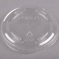 Solo Ultra Clear™ 610TS Clear PET Plastic Lid with Straw Slot - 100/Pack