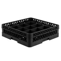 Vollrath TR8D Traex® Full-Size Black 16-Compartment 4 13/16 inch Glass Rack