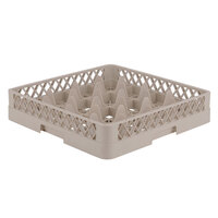Vollrath TR8 Traex® Full-Size Beige 16-Compartment 3 1/4 inch Glass Rack