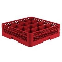 Vollrath TR8D Traex® Full-Size Red 16-Compartment 4 13/16" Glass Rack
