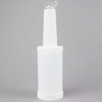 Carlisle PS601N02 Store 'N Pour 1 Qt. White Container with White Spout and Cap