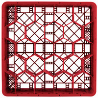 Vollrath TR11GG Traex® Rack Max Full-Size Red 20-Compartment 6 3/8 inch Glass Rack