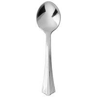 Silver Visions 5 3/4 inch Heavy Weight Silver Plastic Soup Spoon - 50/Pack