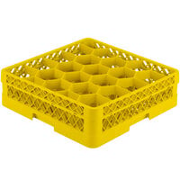 Vollrath TR11A Traex® Rack Max Full-Size Yellow 20-Compartment 4 13/16 inch Glass Rack with Open Rack Extender On Top
