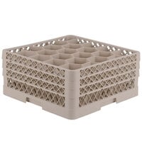 Vollrath TR11GGG Traex® Rack Max Full-Size Beige 20-Compartment 7 7/8 inch Glass Rack