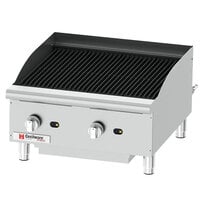 Cecilware Pro CCP24 24" Two Burner Gas Charbroiler - 80,000 BTU