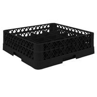 Vollrath TR6A Traex® Full-Size Black 25-Compartment 4 13/16 inch Glass Rack with Open Rack Extender On Top